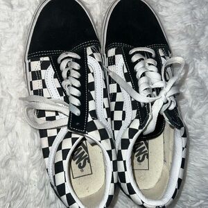 Vans Black and White Checkerboard Old Skool Sneakers